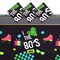 3 Pack I Love the 80s Tablecloth, Retro 1980s Table Covers for Birthday Party (Black, 54 x 108 In)